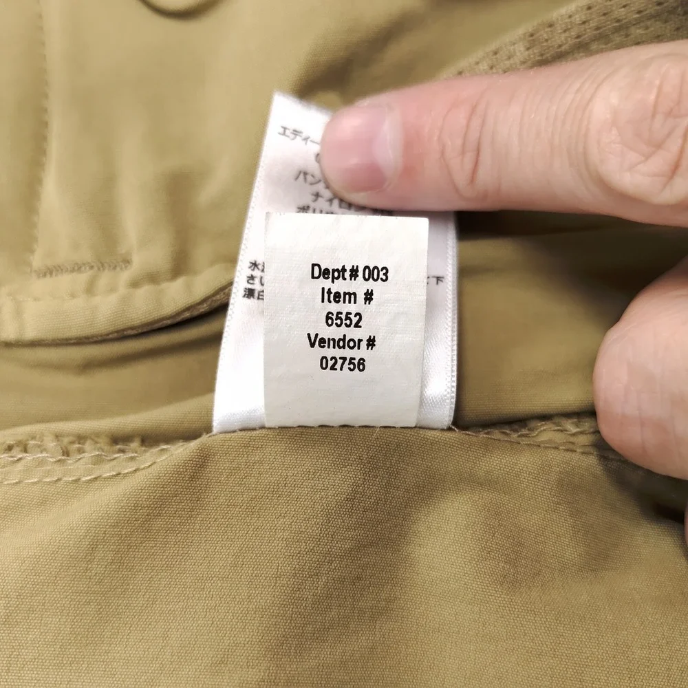 Eddie Bauer Pants Mens 33x32 Tan Travex Tech Mid-Rise Straight Leg Stretch Chino